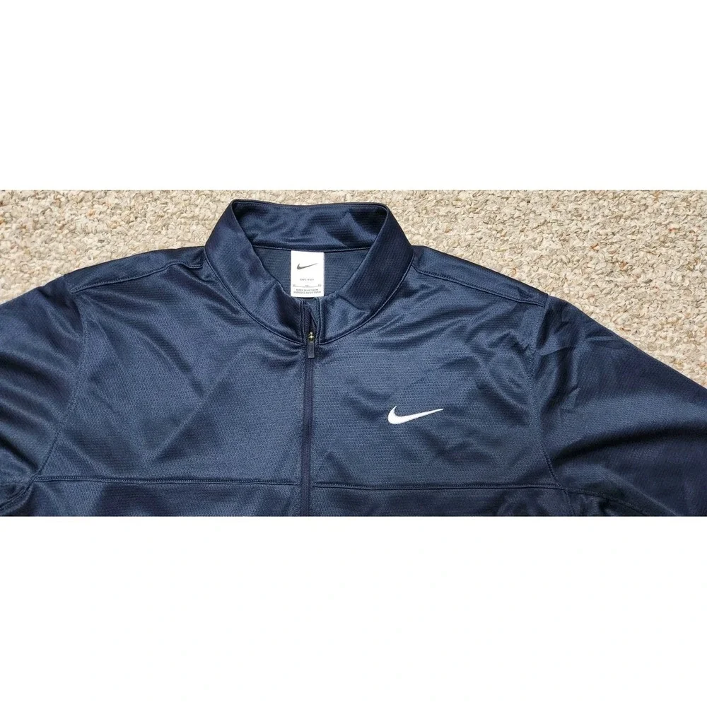 Nike‎ Dri-FIT Half-Zip Sports Pullover Mens Navy Blue/White CK6076-451 XL